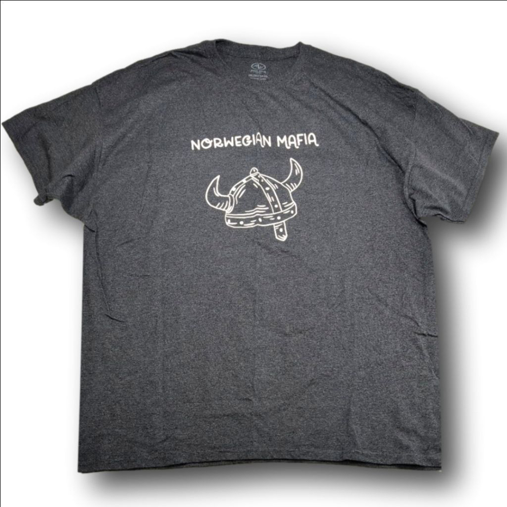 Men's Athletic Works Gray "Norwegian Mafia" Graphic Tee XXL
